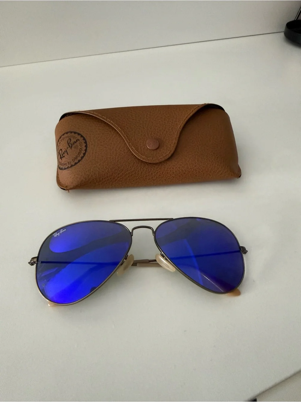 Ray-Ban Aviator Sunglasses - Purple/Blue Mirror Lenses